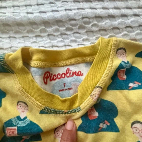 Ruth Bader Ginsburg PICCOLINA PJs - Size 7 - SOLD OUT EVERYWHERE! 💚SALE 3/$25 - Picture 4 of 4